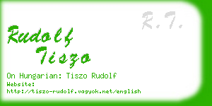 rudolf tiszo business card